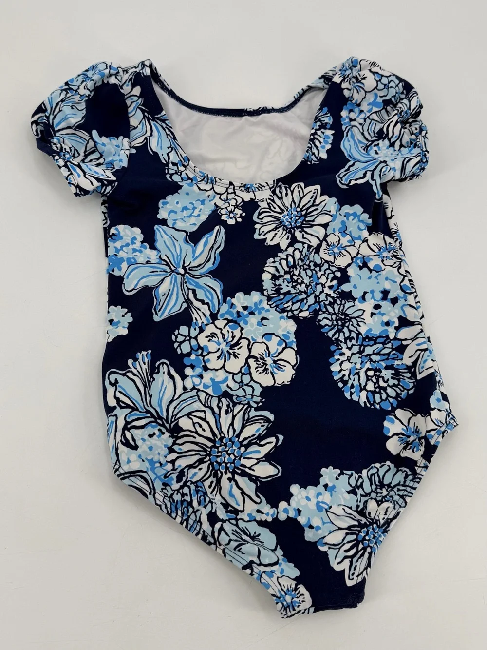 Lilly Pulitzer Kids One Piece Puff Sleeve Swimsuit Swim Girls 6